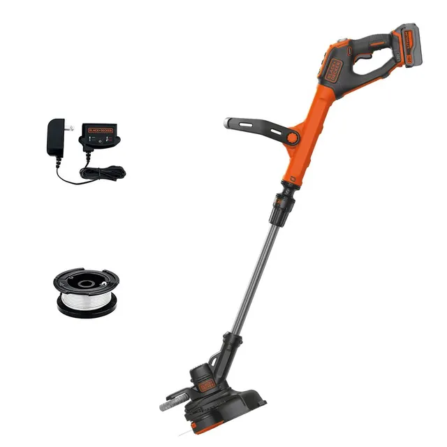 black-decker-20v-max-easyfeed-cordless-string-trimmer-and-edger-with-2-5ah-batte image 1
