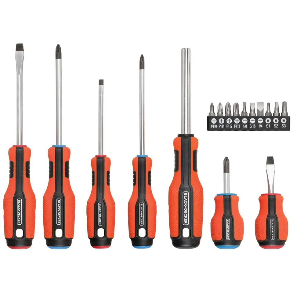 black-decker-17-piece-magnetic-color-coded-screwdriver-set image 1