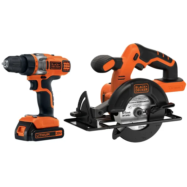black-decker-20v-max-powerconnect-cordless-drill-driver-and-circular-saw-combo-k image 1