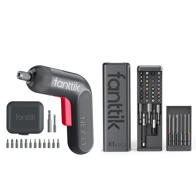 fanttik-cordless-screwdriver-kit-nex-l1-pro-grey-14pcs-digital-screen-6-torque-g image 1