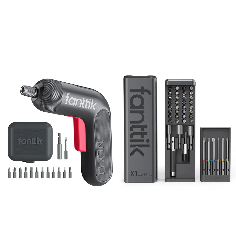fanttik-cordless-screwdriver-kit-nex-l1-pro-grey-14pcs-digital-screen-6-torque-g image 1