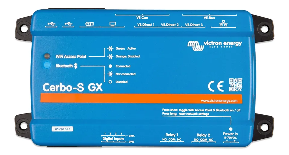 victron-energy-cerbo-s-gx-system-monitoring-control-ethernet-bluetooth-vrm-compa image 1