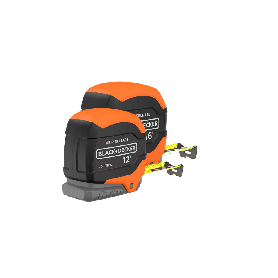 black-decker-tape-measure-bundle-grip-release-self-lock-12-foot-16-foot-2-pack image 1