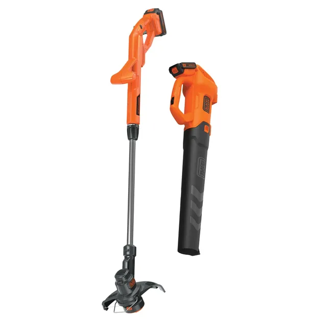 black-decker-20v-max-powerconnect-cordless-axial-leaf-blower-and-string-trimmer- image 1