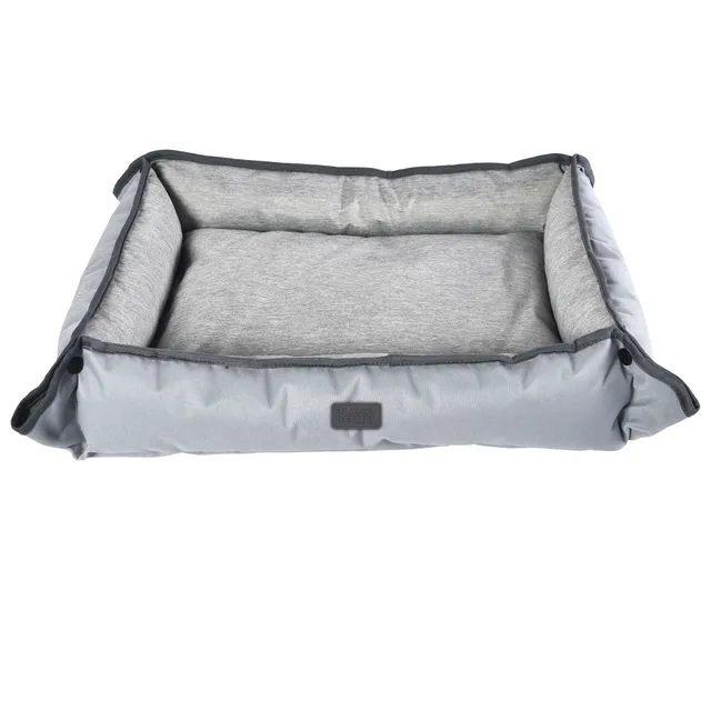 black-decker-four-way-pet-bed-for-small-dogs-20x16x3-in-grey image 1