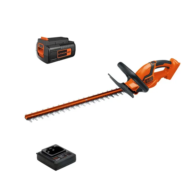 black-decker-40v-max-cordless-24-inch-hedge-trimmer-battery-charger-included image 1