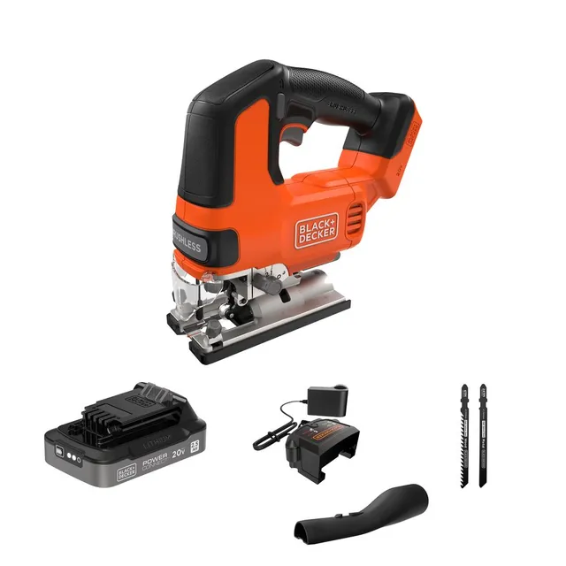 black-decker-20v-max-powerconnect-cordless-brushless-jig-saw-kit-battery-charger image 1