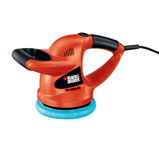 black-decker-6-inch-random-orbit-car-buffer-polisher-with-2-bonnets image 1