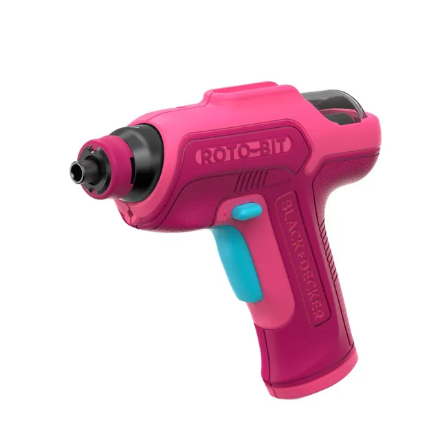 black-decker-4v-max-rotobit-screwdriver-pink-pink image 1