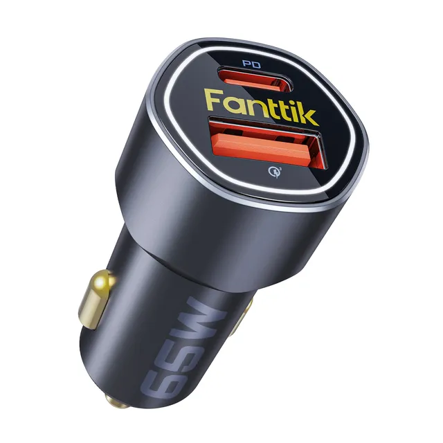 fanttik-65w-usb-c-car-charger-fast-dual-port-charger-for-vehicles image 1