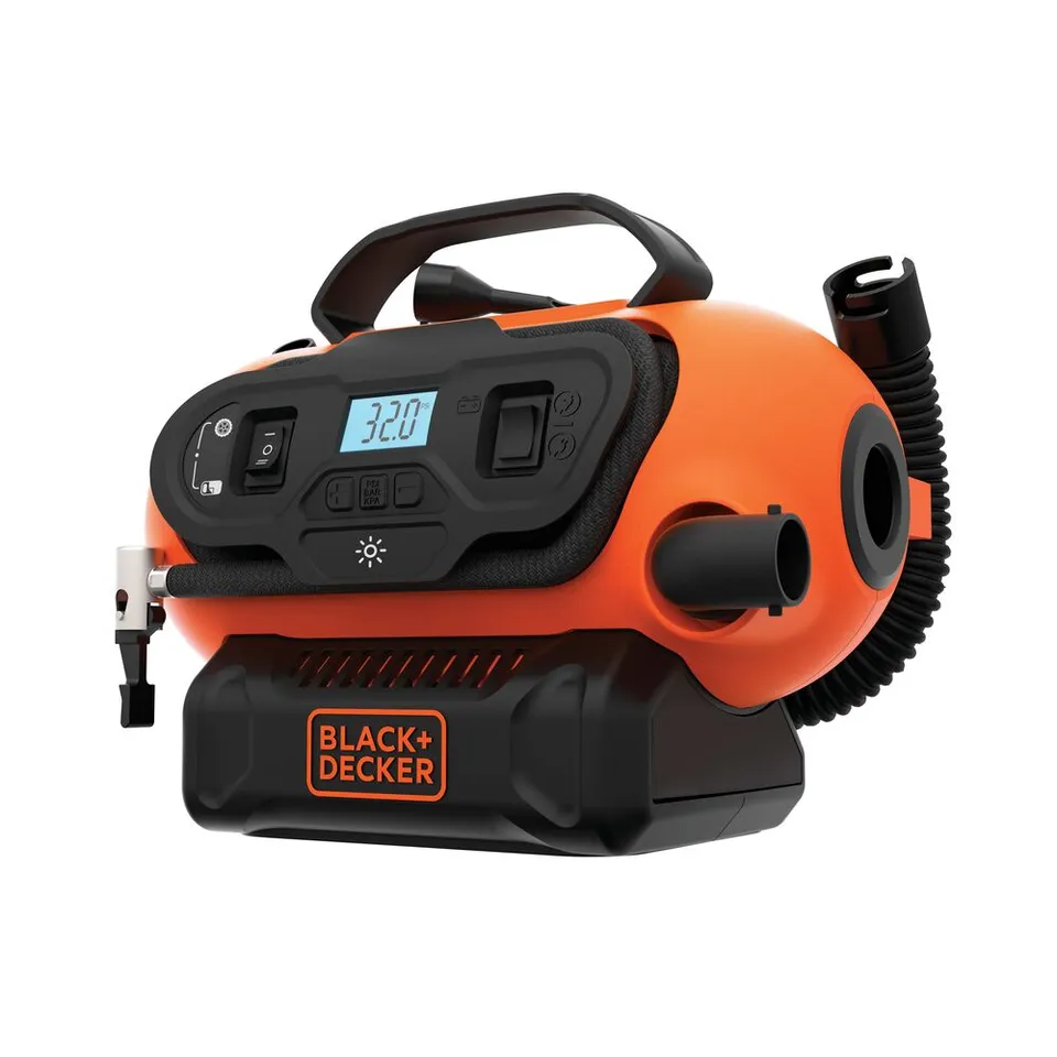 black-decker-20v-max-cordless-tire-inflator-portable-air-compressor-cordless-cor image 1