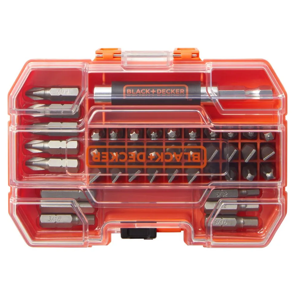 black-decker-42-piece-screwdriver-bit-set-with-magnetic-drive-guides image 1