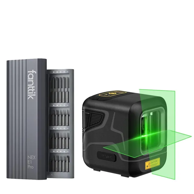 fanttik-e1-pro-3-7v-mini-electric-screwdriver-fanttik-d2-laser-level-combo image 1