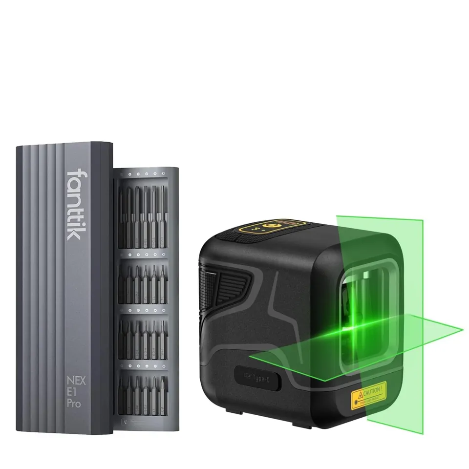 fanttik-e1-pro-3-7v-mini-electric-screwdriver-fanttik-d2-laser-level-combo image 1