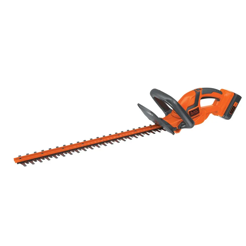 black-decker-40v-max-22-inch-cordless-hedge-trimmer-battery-charger-included image 1