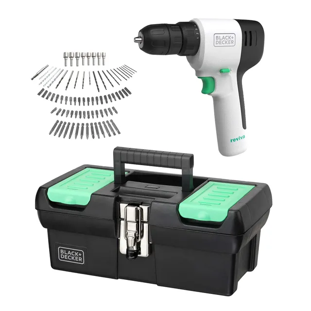black-decker-reviva-12v-max-drill-driver-kit-with-80-piece-accessory-set image 1