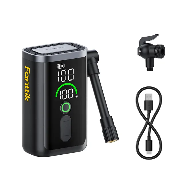 fanttik-x11-ace-mini-bike-pump-150psi-electric-air-pump-with-gauge-and-led-scree image 1