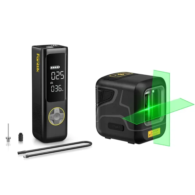 fanttik-x8-apex-tire-inflator-d2-cross-laser-level-with-10-hour-battery image 1