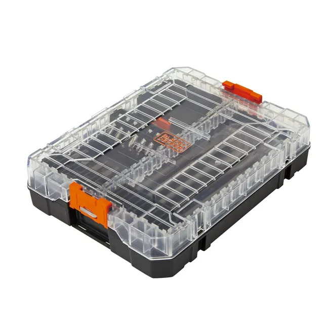 black-decker-130-piece-screwdriver-and-drill-bit-set-with-clear-case image 1
