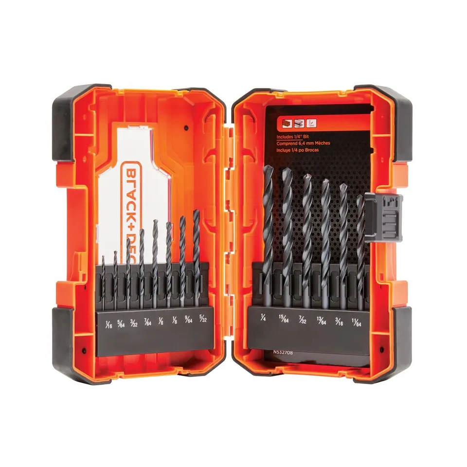 black-decker-14-piece-black-oxide-drill-bit-set image 1