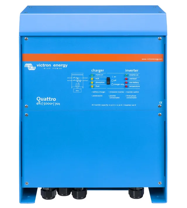 victron-energy-quattro-5000va-48v-pure-sine-wave-inverter-and-70a-battery-charge image 1