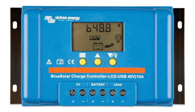 victron-energy-bluesolar-pwm-lcd-usb-solar-charge-controller-48v-10a-for-off-gri image 1