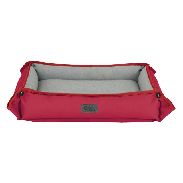 black-decker-four-way-pet-bed-for-medium-dogs-24x20x3-in-red image 1