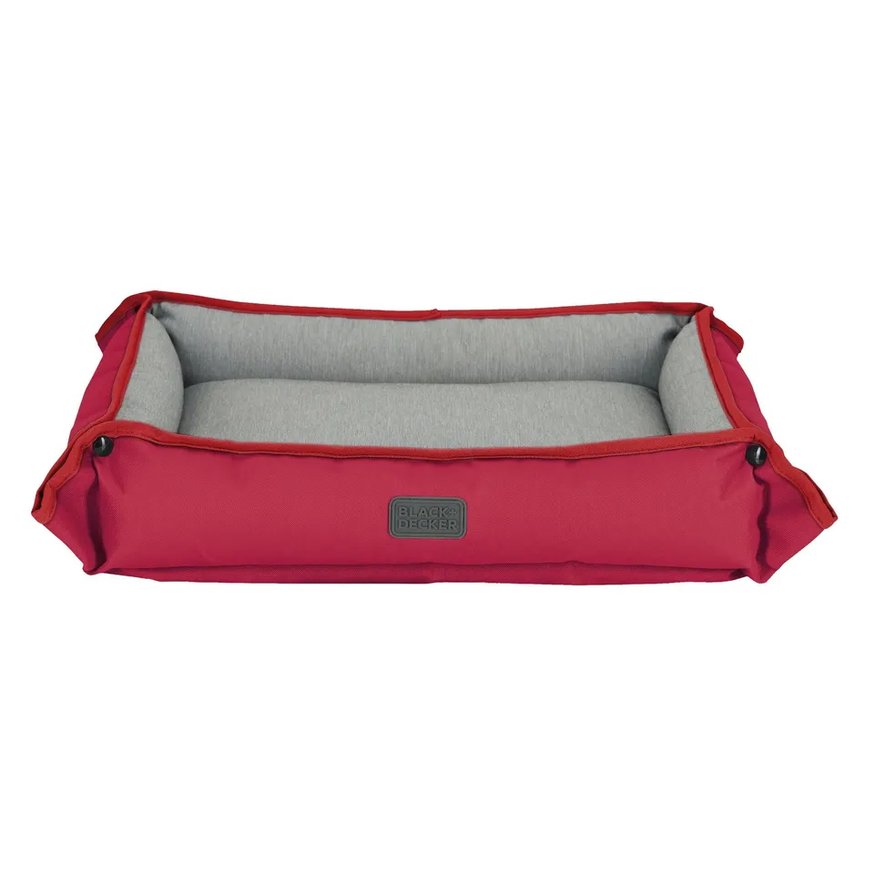 black-decker-four-way-pet-bed-for-medium-dogs-24x20x3-in-red image 1