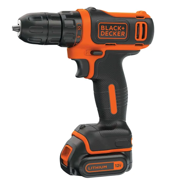 black-decker-12v-max-cordless-drill-driver-with-battery-and-charger-included image 1