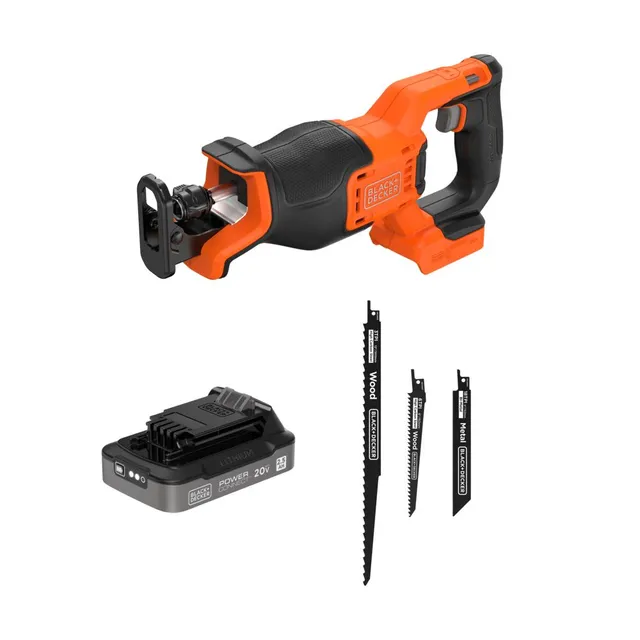 black-decker-20v-max-powerconnect-cordless-brushless-reciprocating-saw-kit-batte image 1