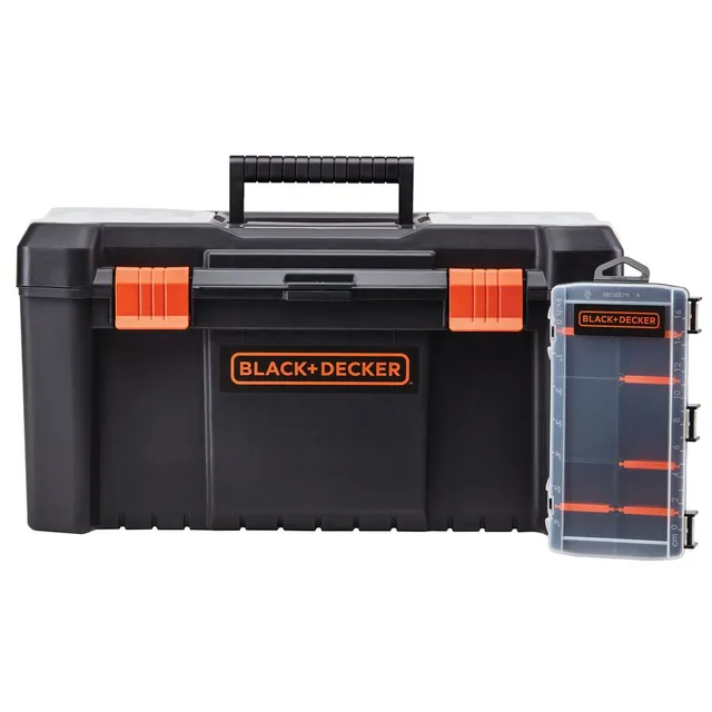 black-decker-16-tool-box-and-organizer-lockable-adjustable-dividers-built-in-rul image 1