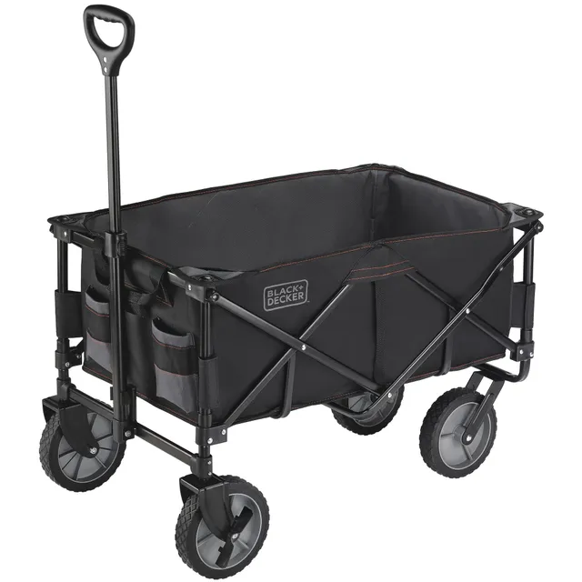 black-decker-collapsible-storage-cart-folding-utility-wagon-holds-up-to-176-lbs image 1