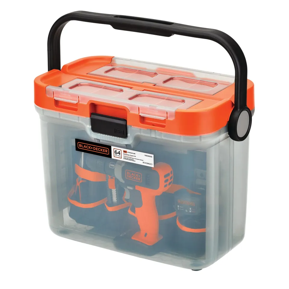 black-decker-20v-max-powerconnect-cordless-drill-combo-kit-with-64-piece-home-pr image 1