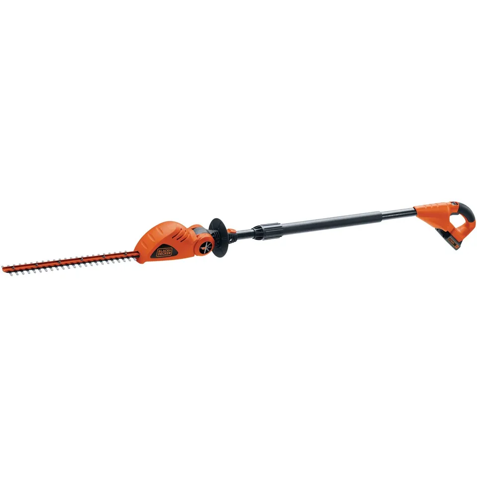 black-decker-20v-max-powerconnect-cordless-18-inch-pole-hedge-trimmer-with-batte image 1
