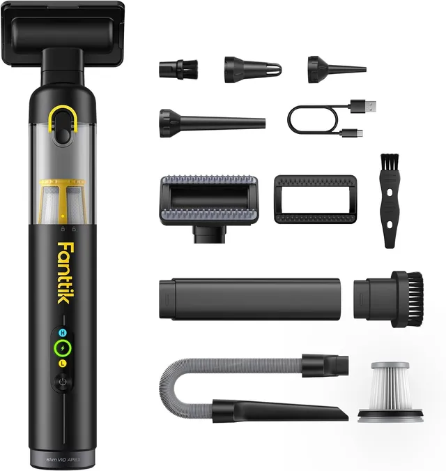 fanttik-slim-v10-apex-cordless-handheld-vacuum-4-in-1-car-vacuum-with-19kpa-suct image 1