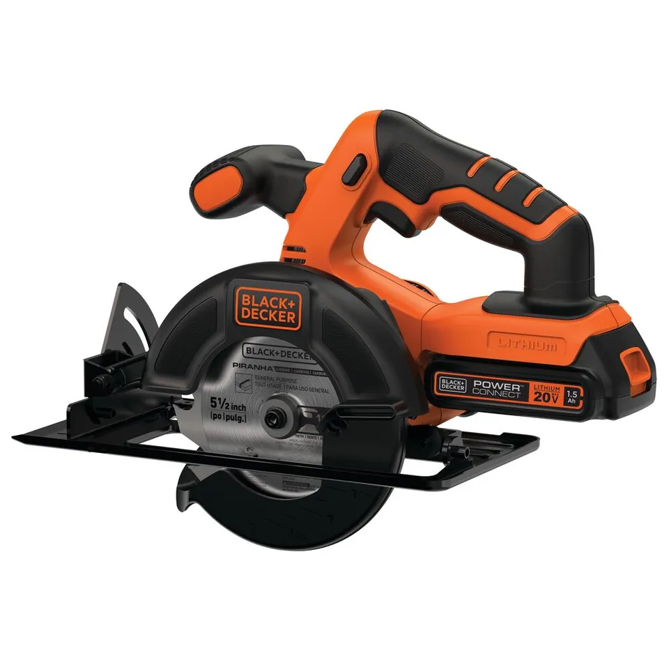 black-decker-20v-max-powerconnect-5-1-2-inch-cordless-circular-saw-battery-and-c image 1