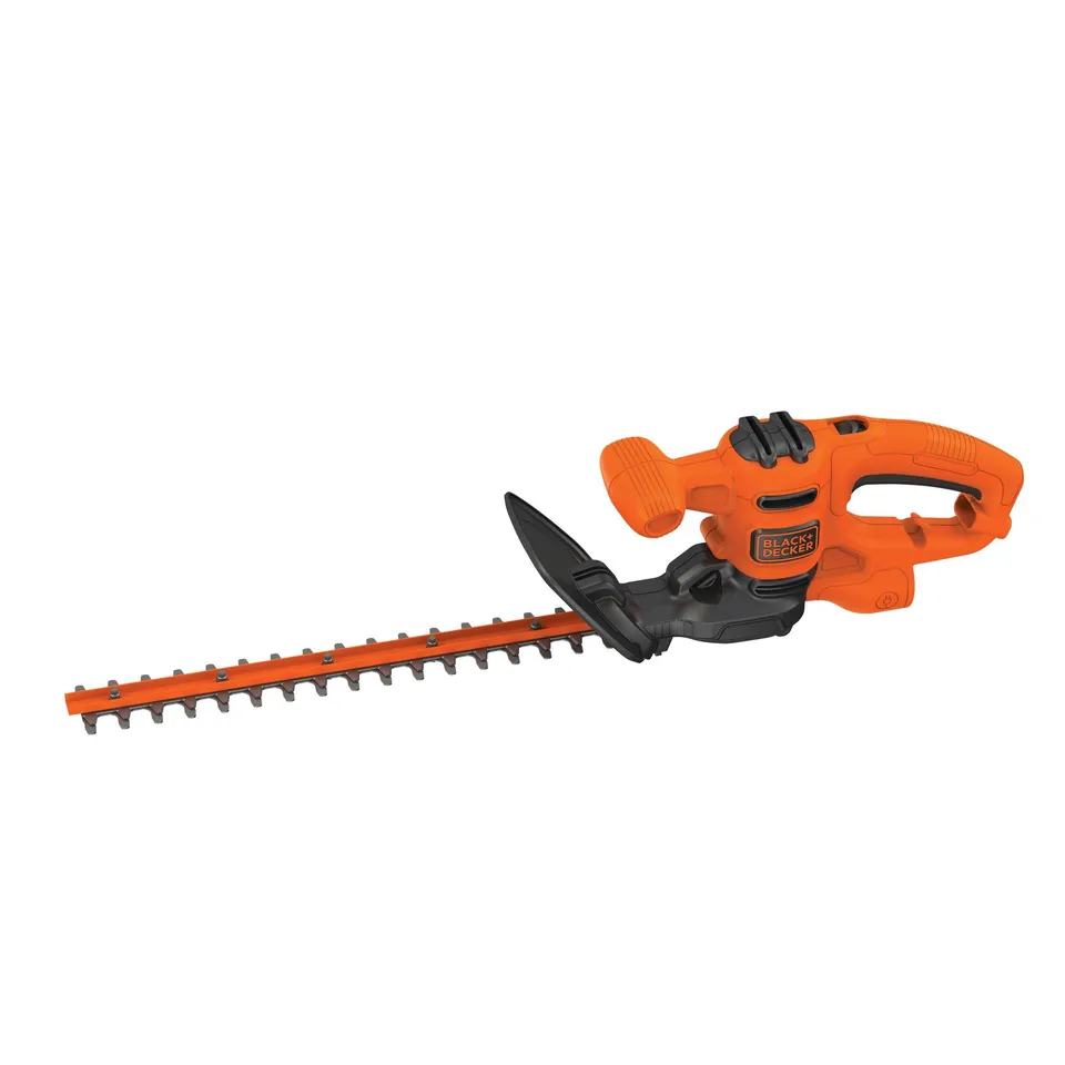 black-decker-16-inch-electric-hedge-trimmer-3-0-amp-compact-and-lightweight-with image 1
