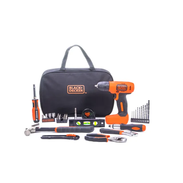 black-decker-8v-drill-home-tool-kit-57-piece image 1