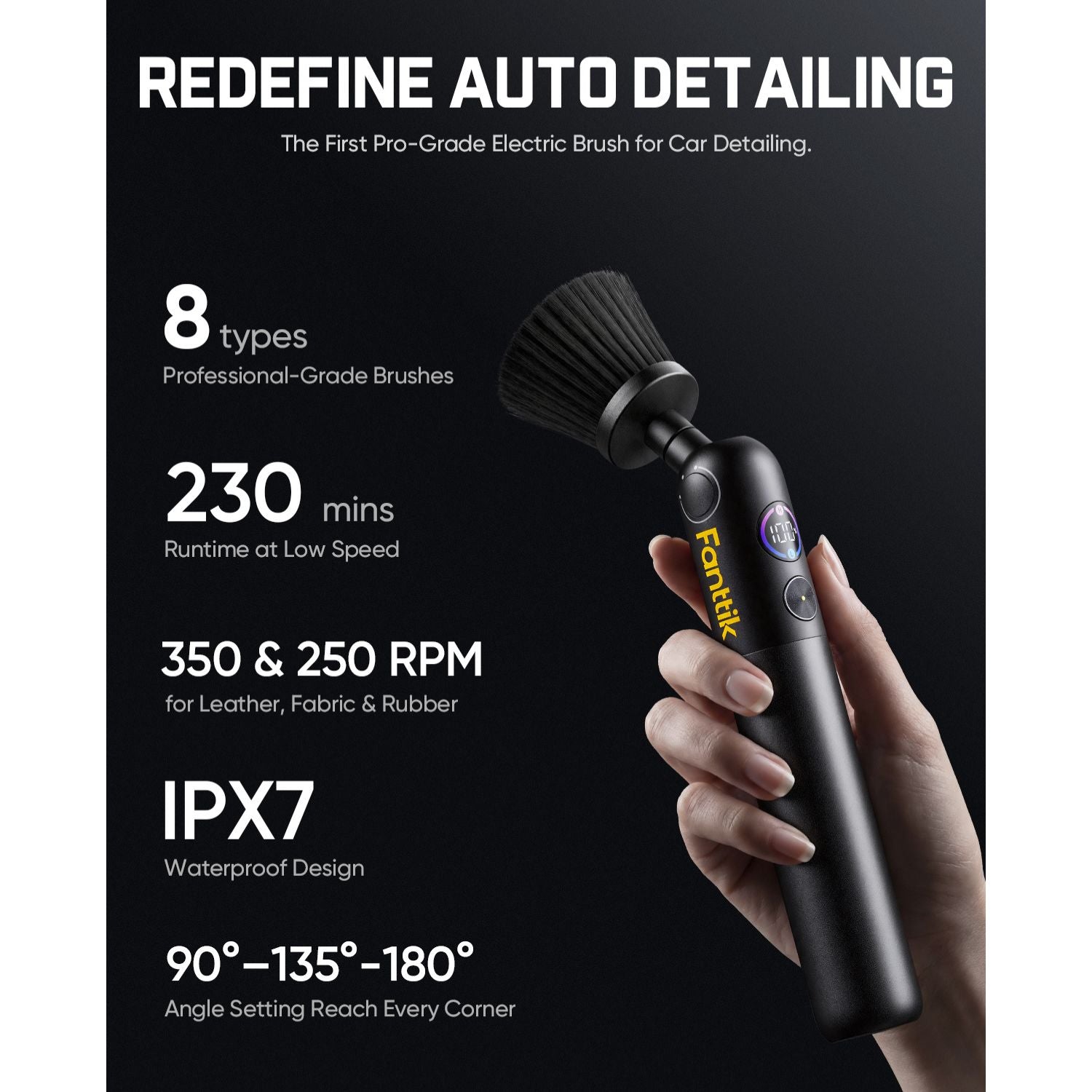fanttik-flip-g10-nano-autocare-electric-spin-scrubber-rotating-cleaning-brush-se image 2