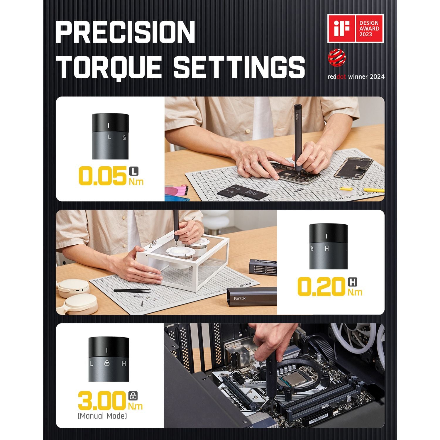 fanttik-e1-max-precision-electric-screwdriver-usb-c-rechargeable-56-piece-kit image 2