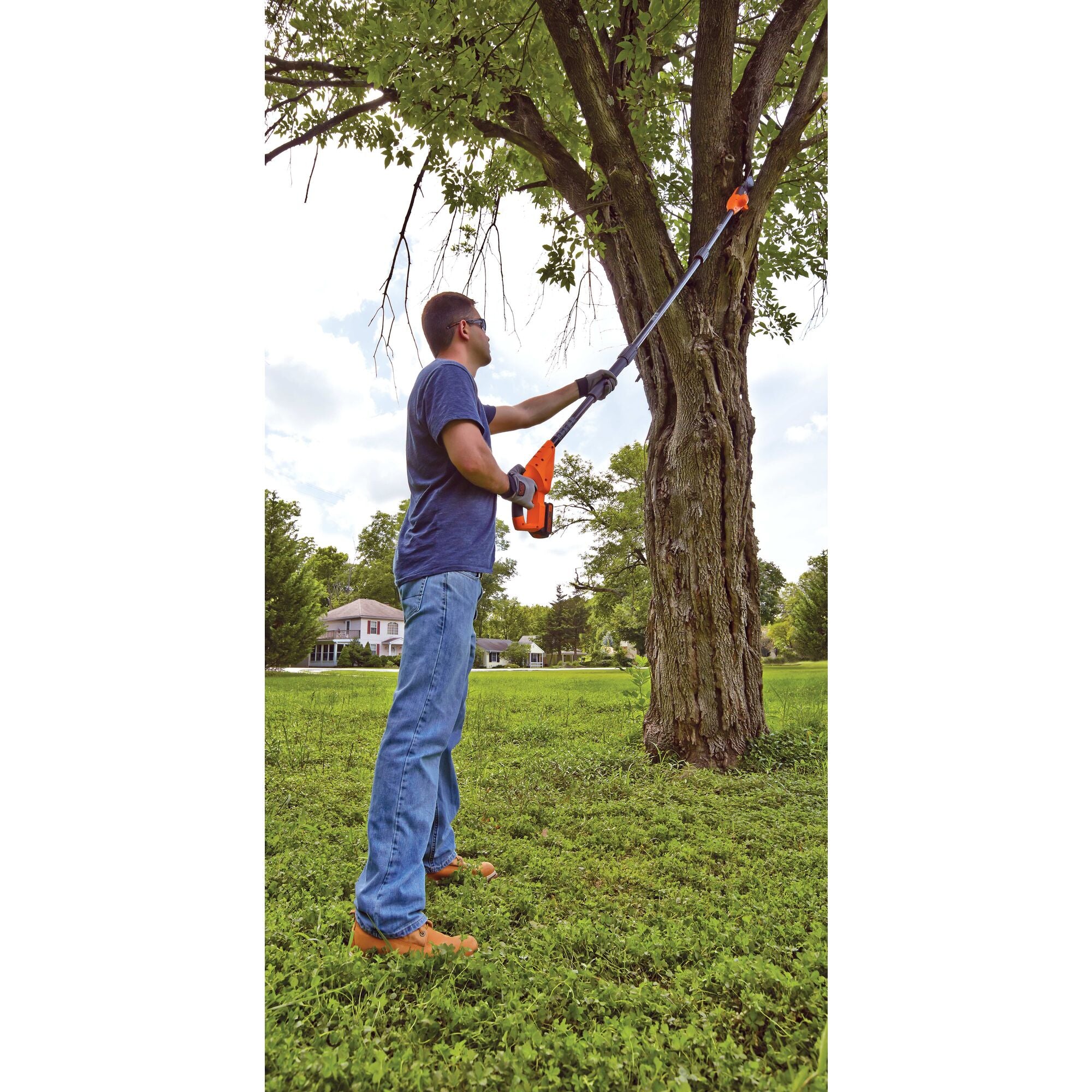 black-decker-20v-max-powerconnect-cordless-8-inch-pole-pruning-saw-battery-charg image 2