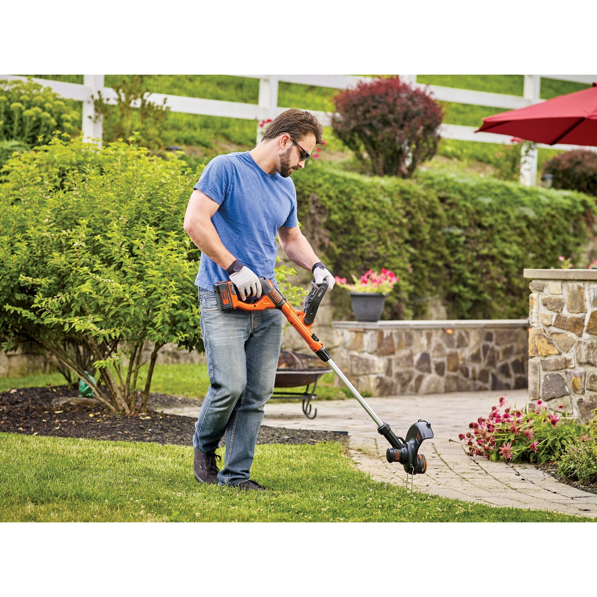 black-decker-40v-max-cordless-string-trimmer-and-edger-with-battery-and-charger- image 2