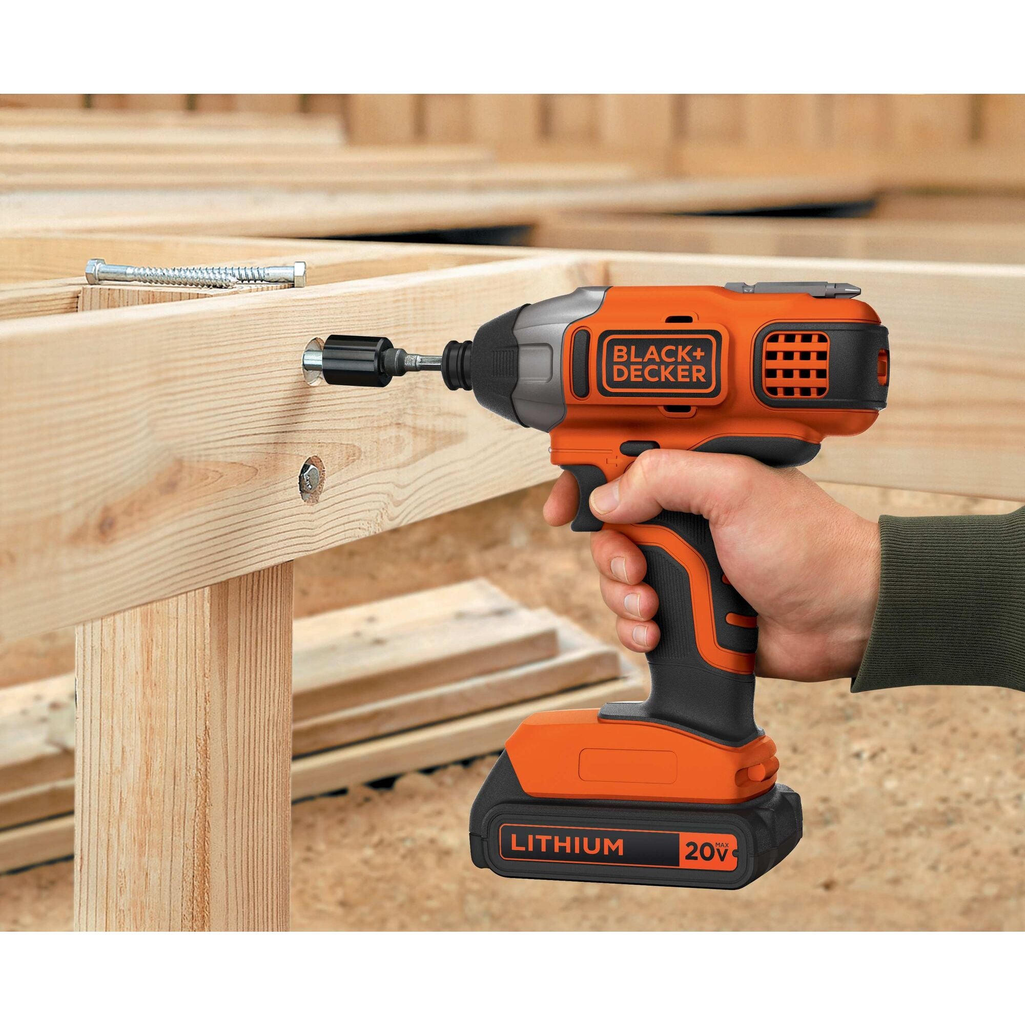 black-decker-20v-max-powerconnect-cordless-impact-driver-tool-only image 2