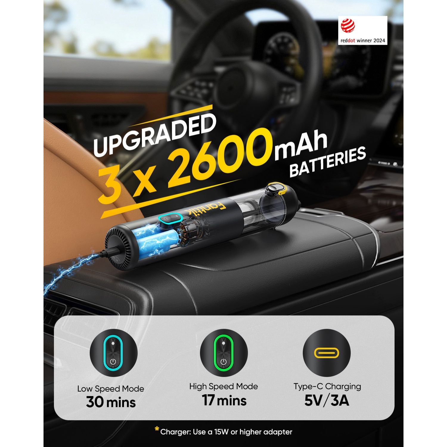 fanttik-v8-mate-upgraded-cordless-car-vacuum image 5