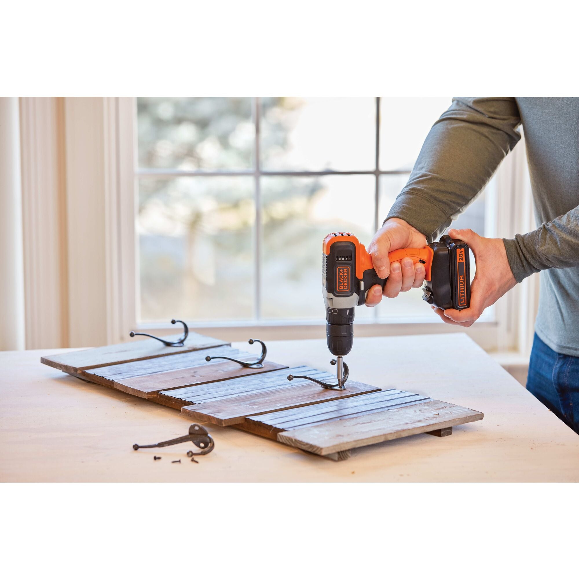 black-decker-20v-max-powerconnect-cordless-drill-combo-kit-with-64-piece-home-pr image 2