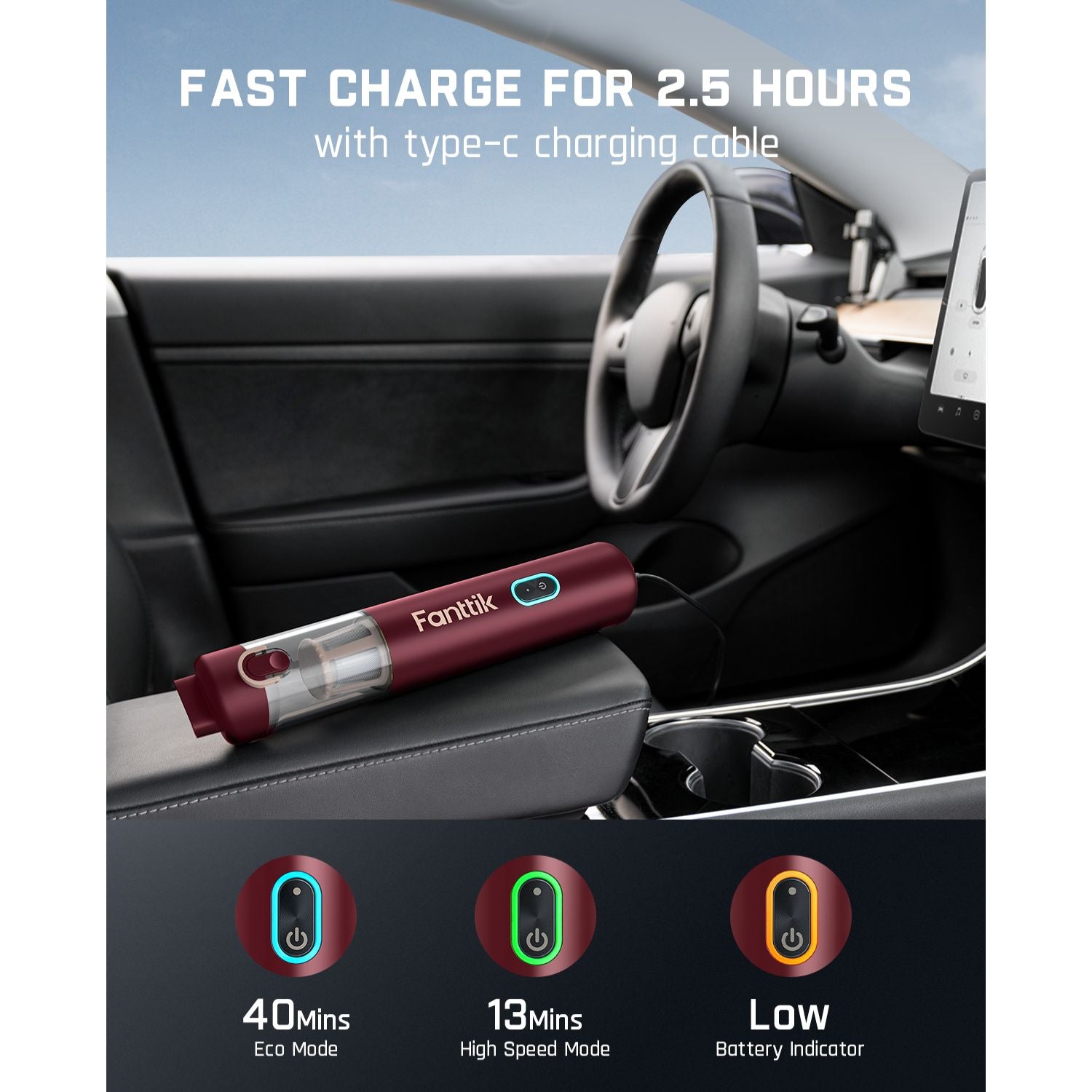 fanttik-slim-v8-apex-car-vacuum-robustclean-red image 5