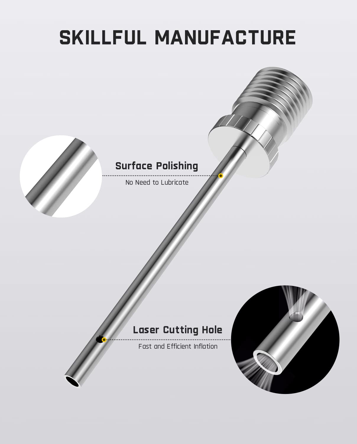 fanttik-s02-ball-pump-needle-nickel-plated-brass-inflation-needle-for-sports-bal image 5