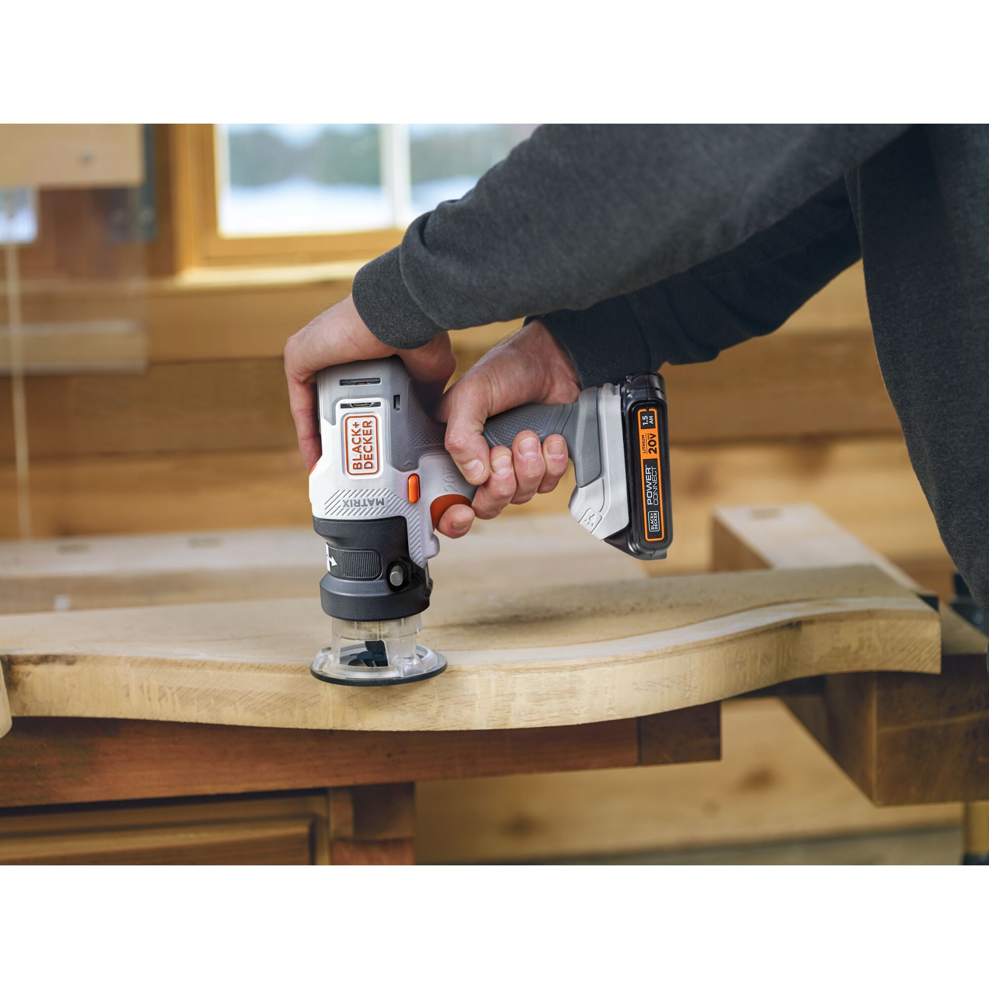 black-decker-20v-max-powerconnect-matrix-cordless-drill-and-6-piece-power-tool-c image 2