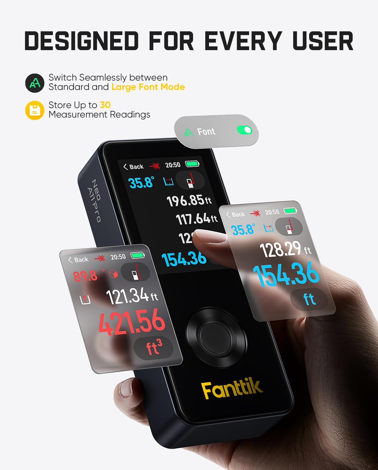 fanttik-neo-a11-pro-165ft-laser-measure-with-touchscreen image 8