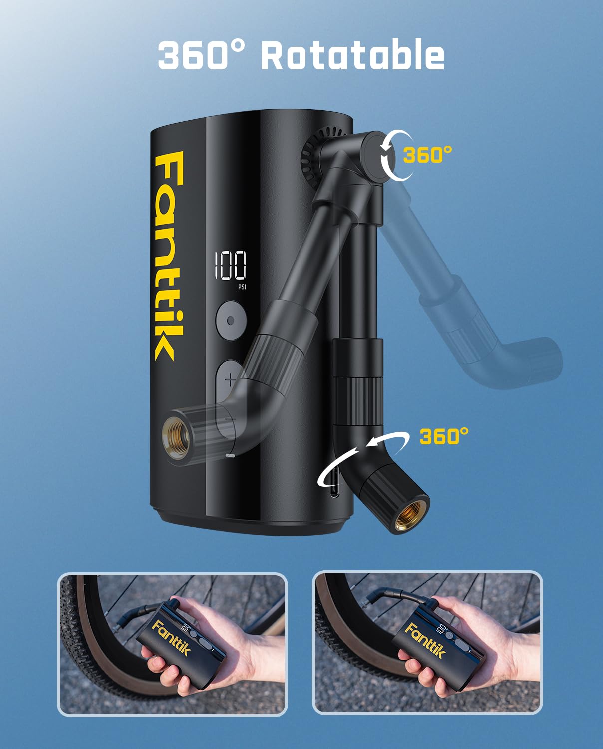 fanttik-x9-ace-mini-bike-pump-150psi-electric-air-pump-with-presta-and-schrader- image 6